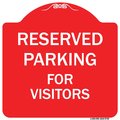 Signmission Reserved Parking For Visitors Heavy-Gauge Aluminum Architectural Sign, 18" x 18", RW-1818-9759 A-DES-RW-1818-9759